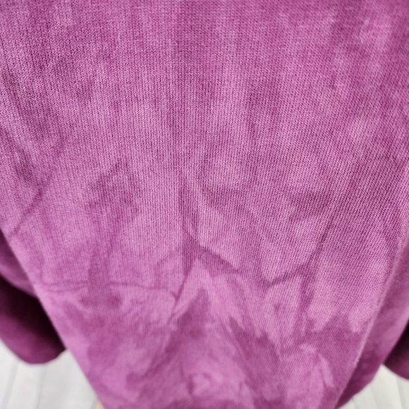 Vintage Dagoli 1/4 Zip Pullover Sweatshirt Indigenous Tie Dye Magenta Medium - Picture 6 of 11